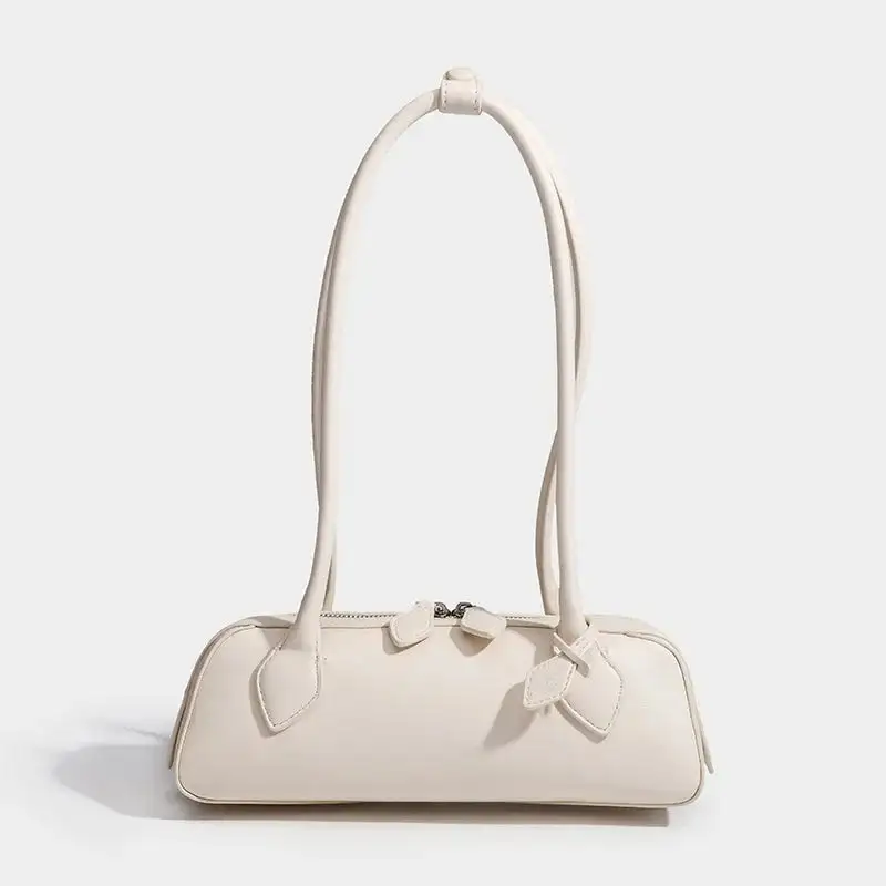 French Niche Sausage Bag – Retro Leather Underarm Crossbody