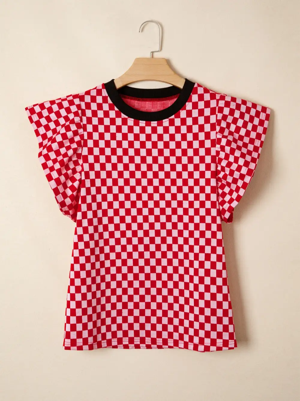 Round Neck Ruffled Top