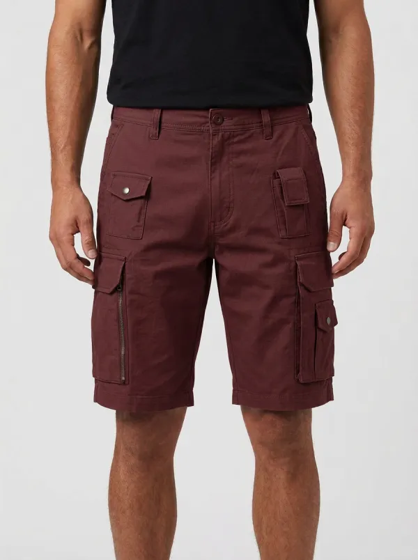 Men's Tactical Outdoor Multi-Pocket Olive Cargo Shorts