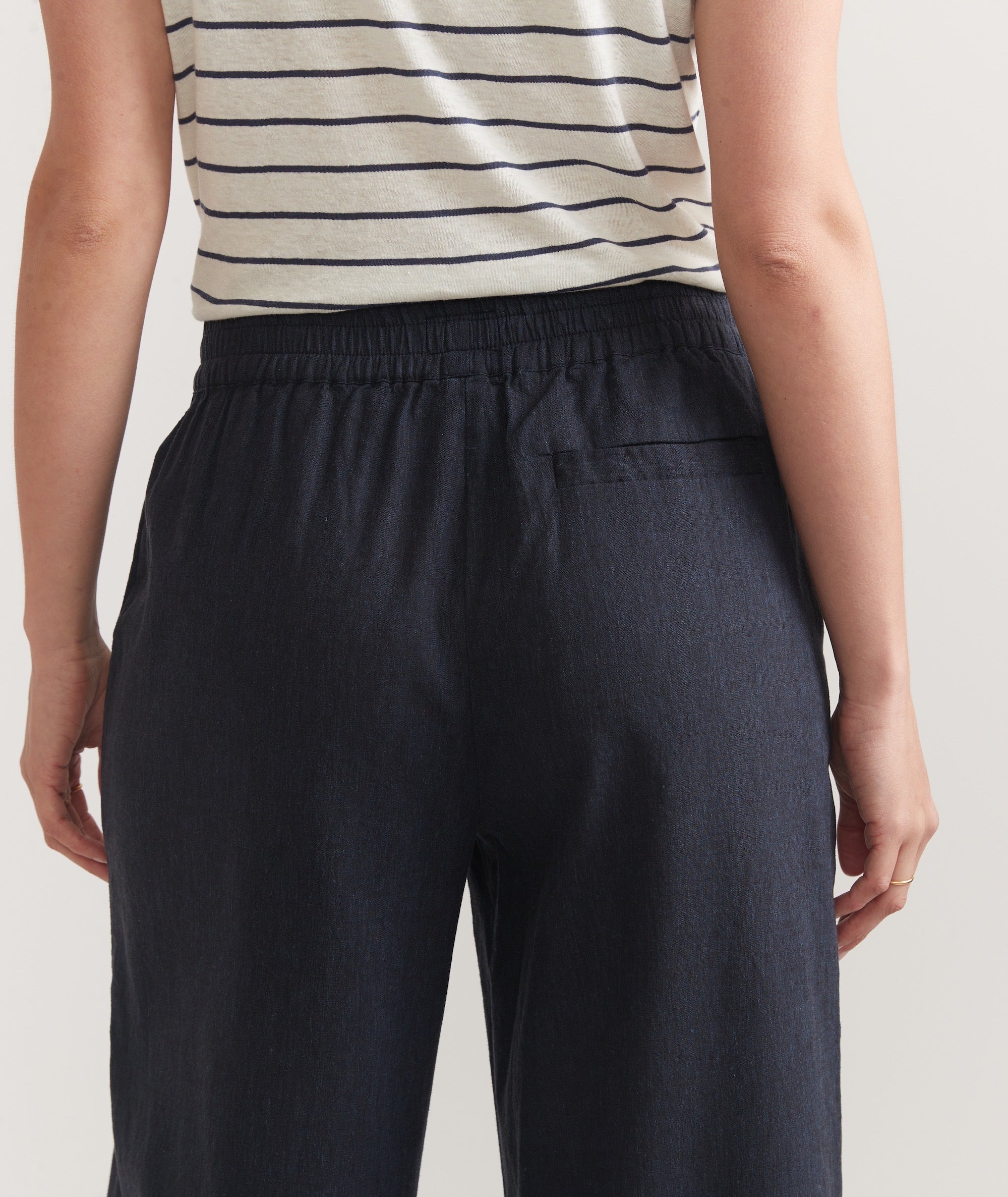 Hemp Blend Wide-Leg Trousers