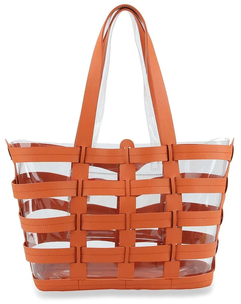 Modern Detail Faux Leather Tote Bag Set