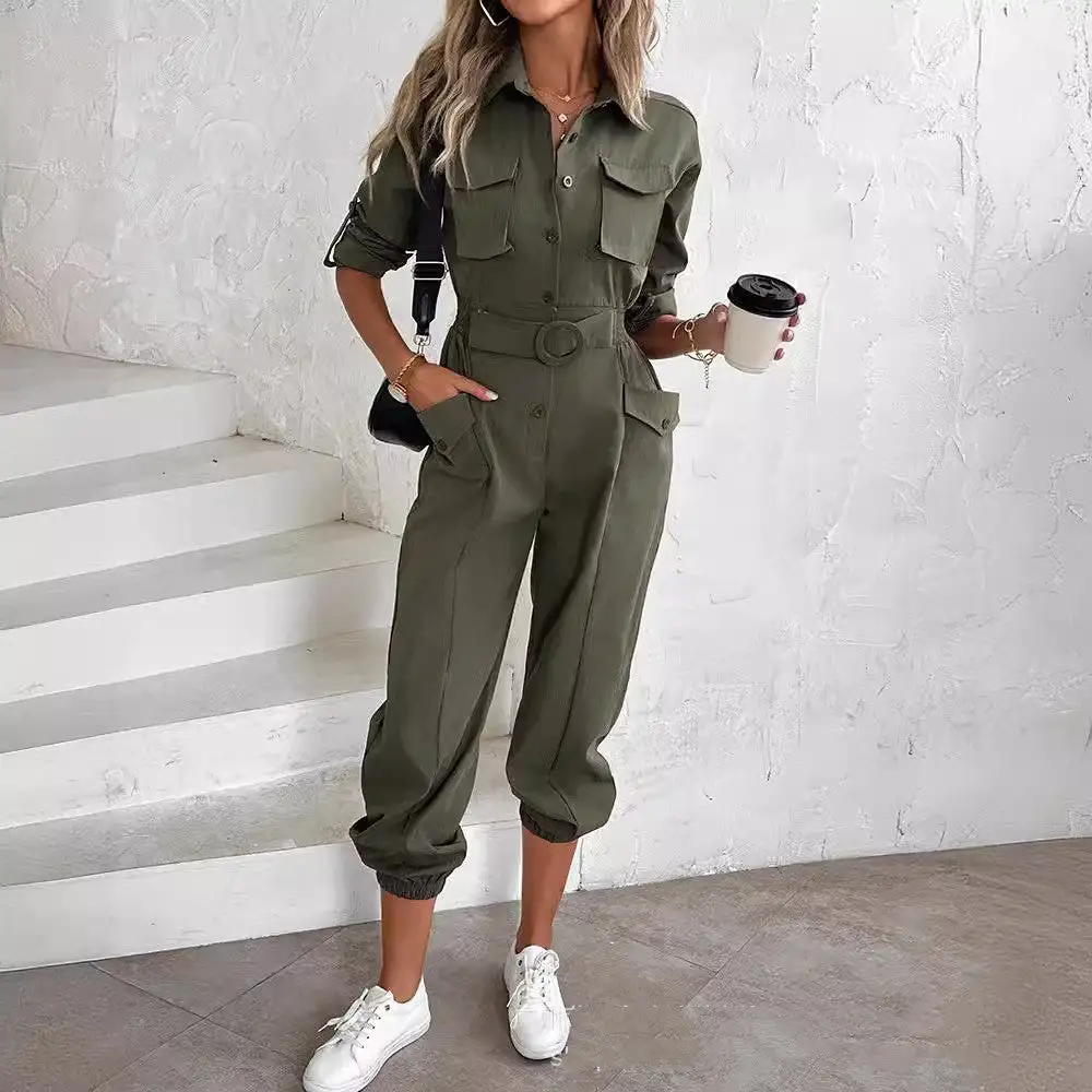Utility Backless Sleeveless Cargo Jumpsuit