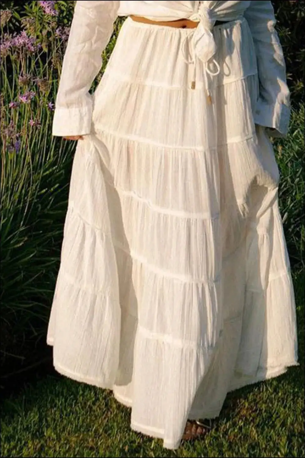 Quiet Drawstring Bohemian Skirt