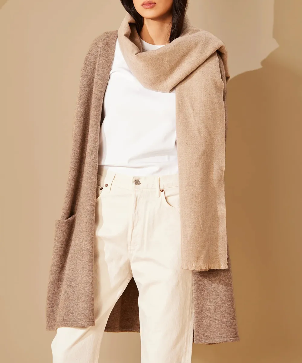 Casual Style Plain Woven Travel Wrap