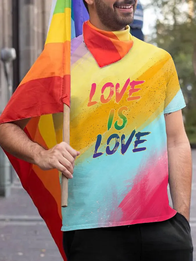 Men's Love Is Love Rainbow Short Sleeve T-Shirt