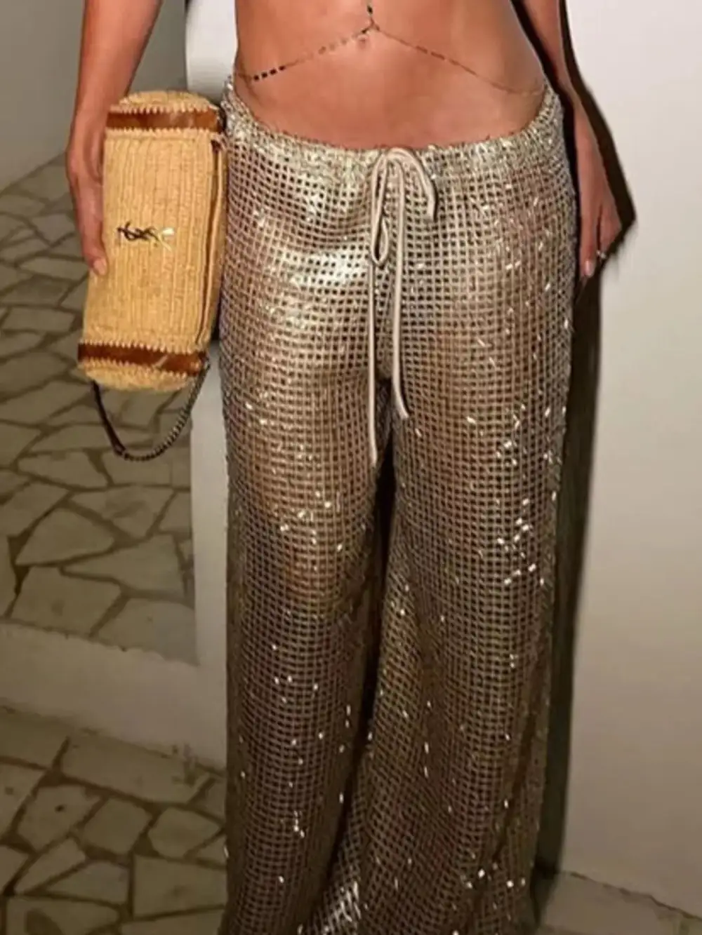 Breezy Drawstring Wide Leg Pants