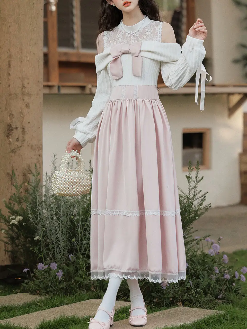 Layered Lace Maxi Dress