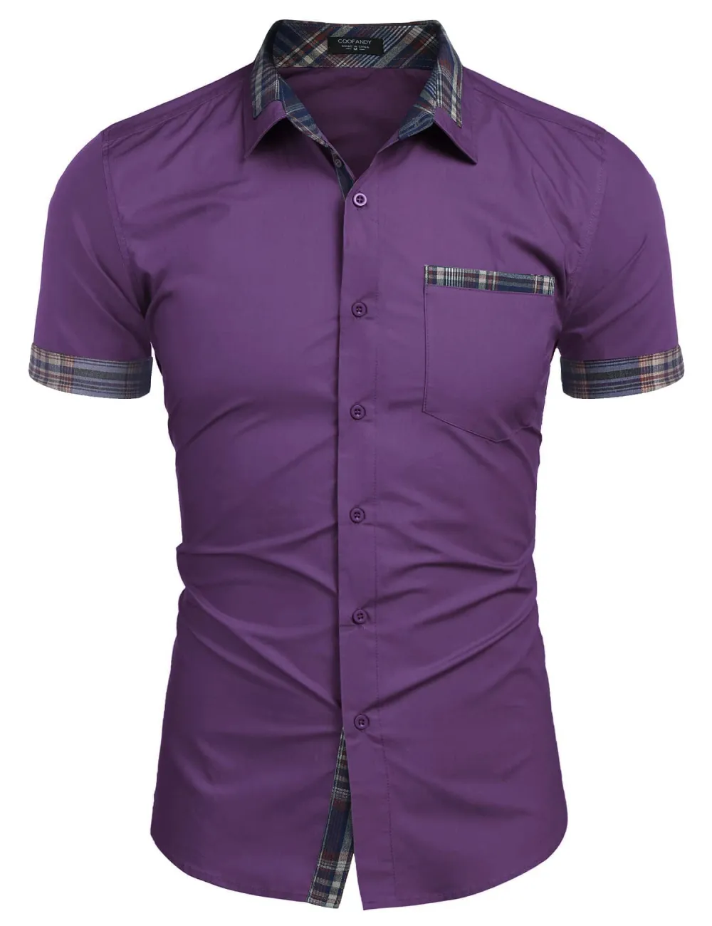 Casual Plaid Collar Linen Shirt