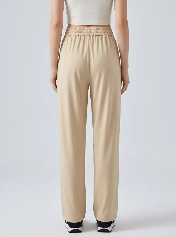 Women's Ice Silk Drawstring Lounge Casual Pants