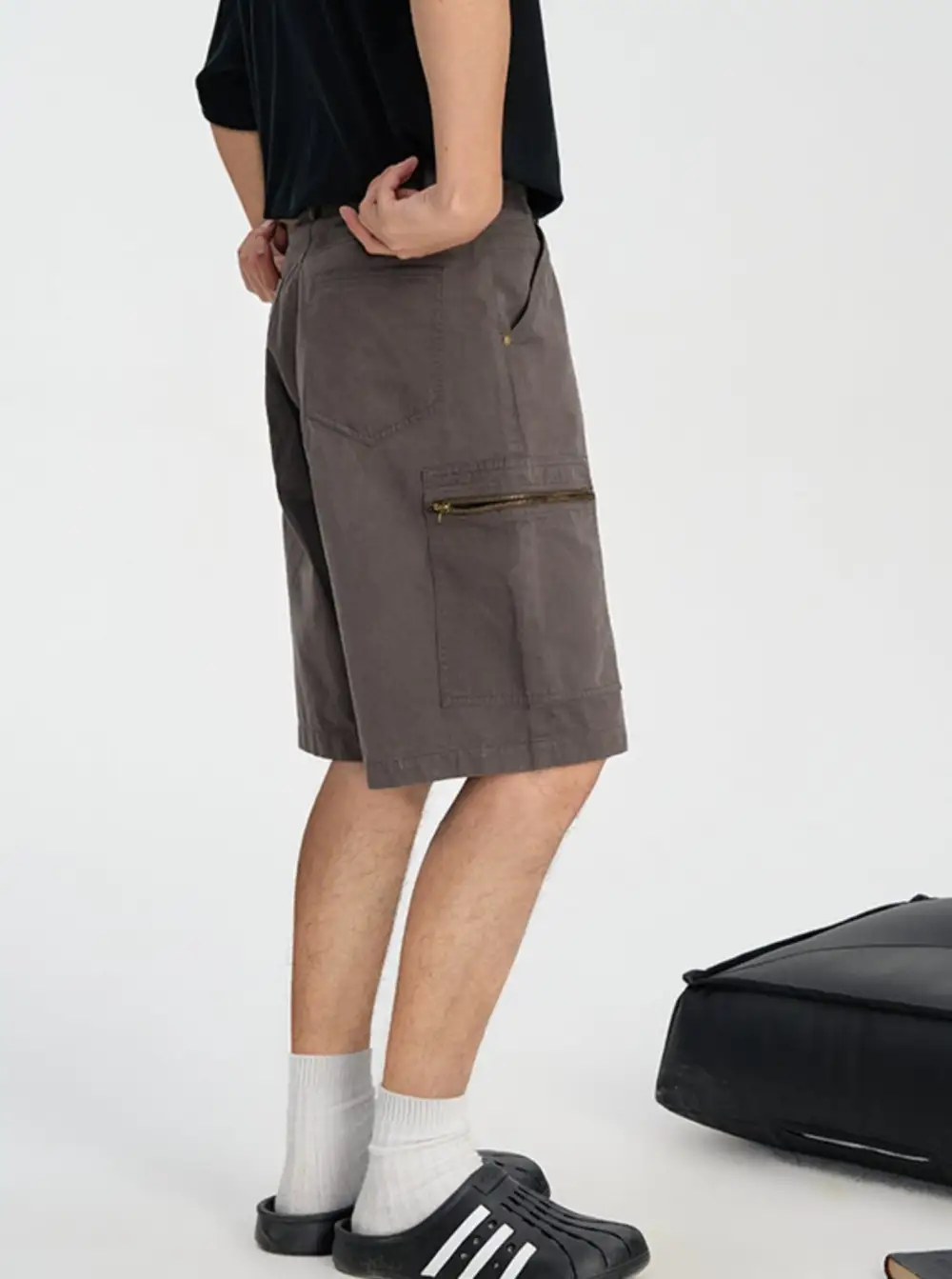 Washed Multi Pocket Cargo Shorts