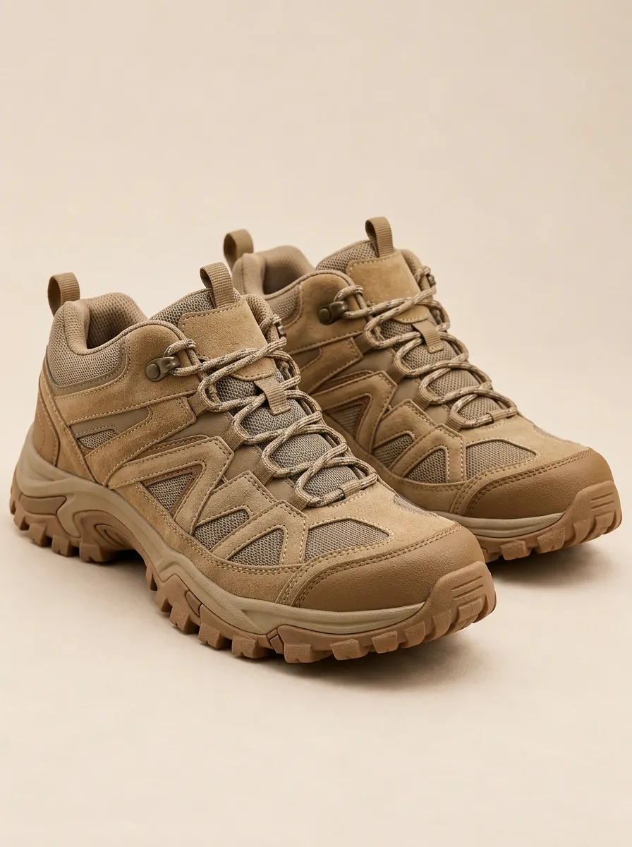 Women's Trail Ready Hiking Shoes Mesh Suede Graphic Detail