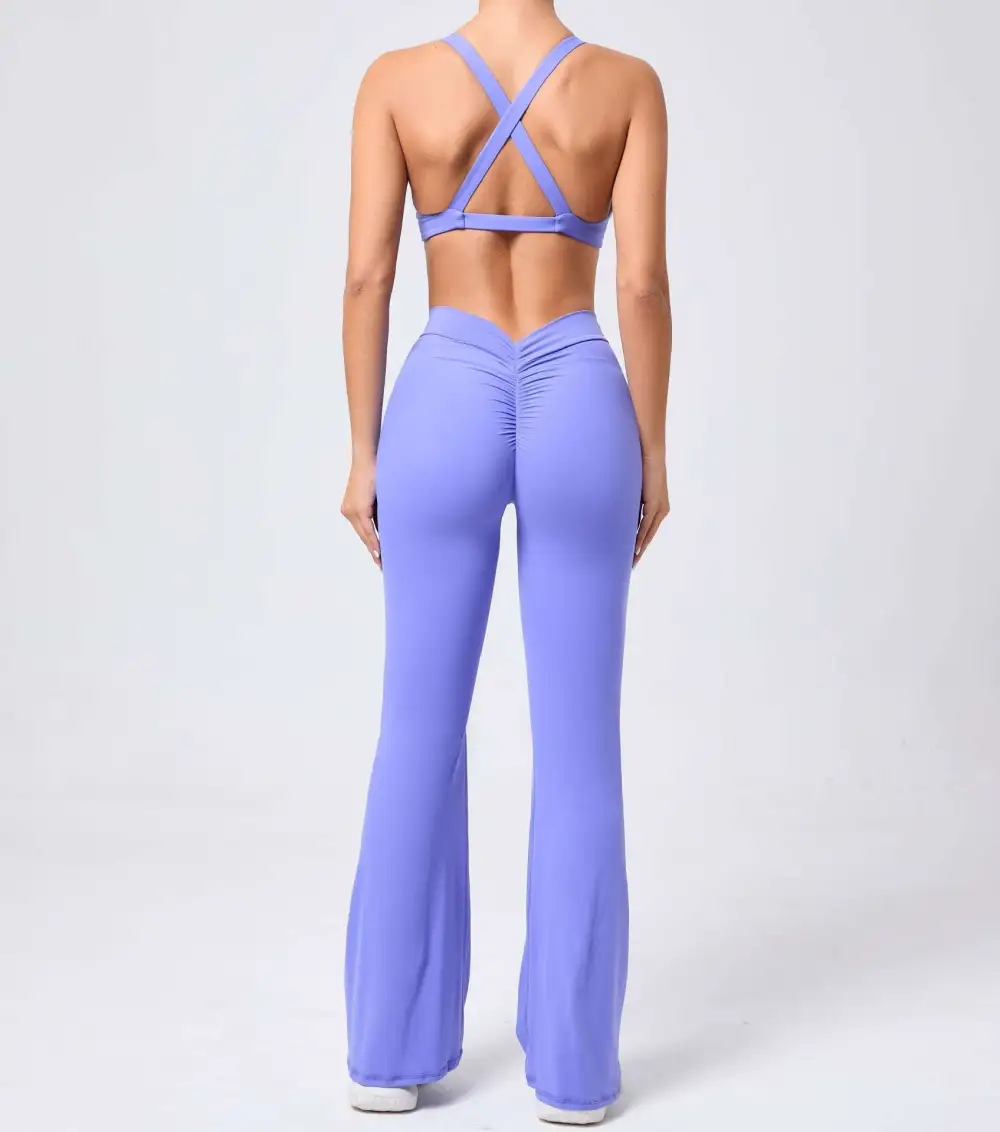 Brushed Quick-Dry Bra, Top and Trousers Active Set