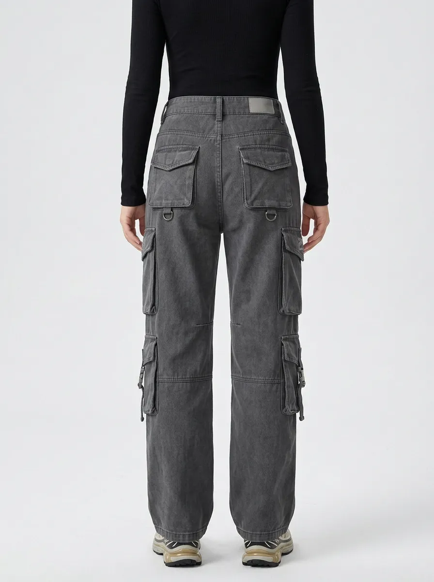 Lifestyle Multi Pocket Techwear Style Sport Look Women's Multi Pocket Cargo Pants
