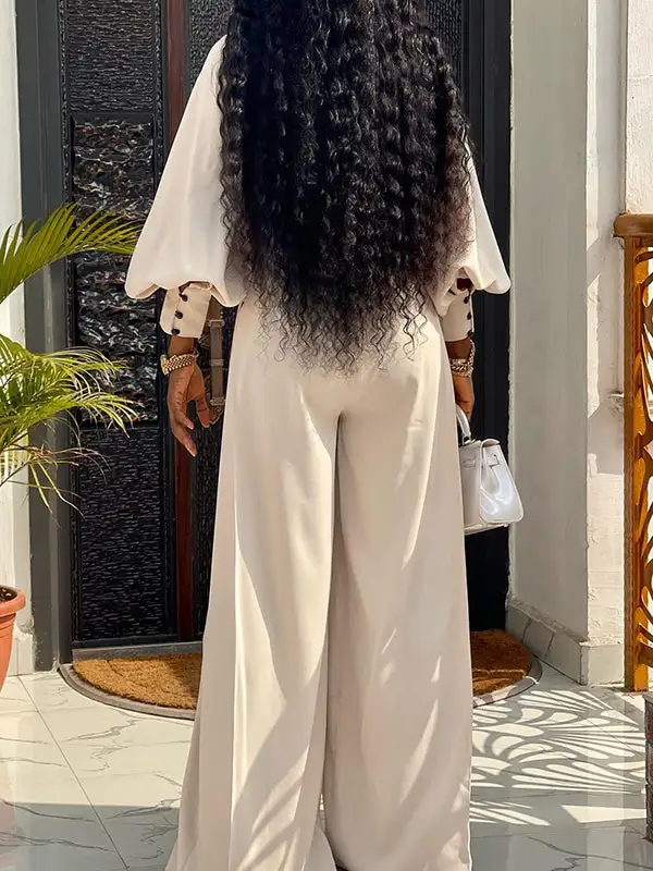 Long Sleeve Tee Wide Leg Set