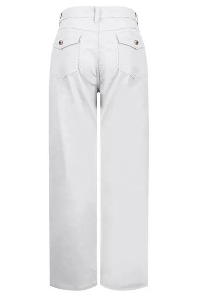 High Waist Pocket Denim Jeans