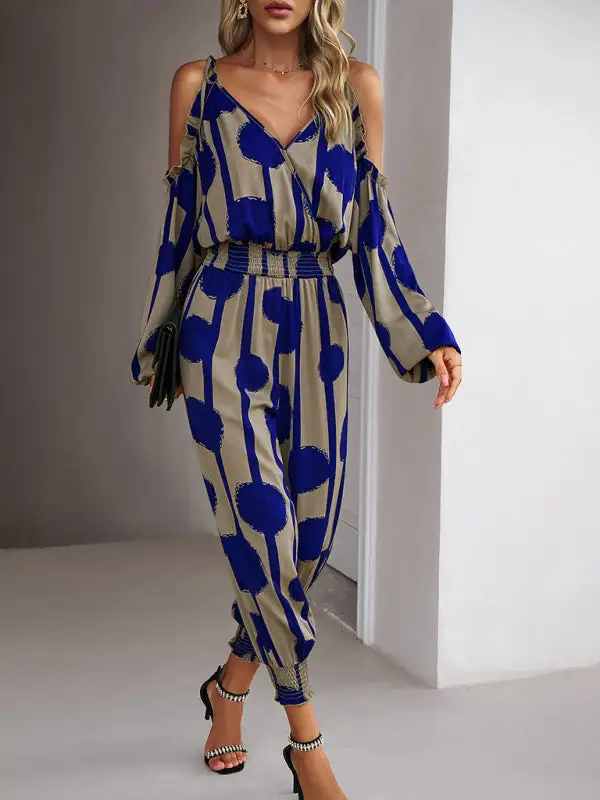 Lyric Abstract Print High Waist Jumpsuit