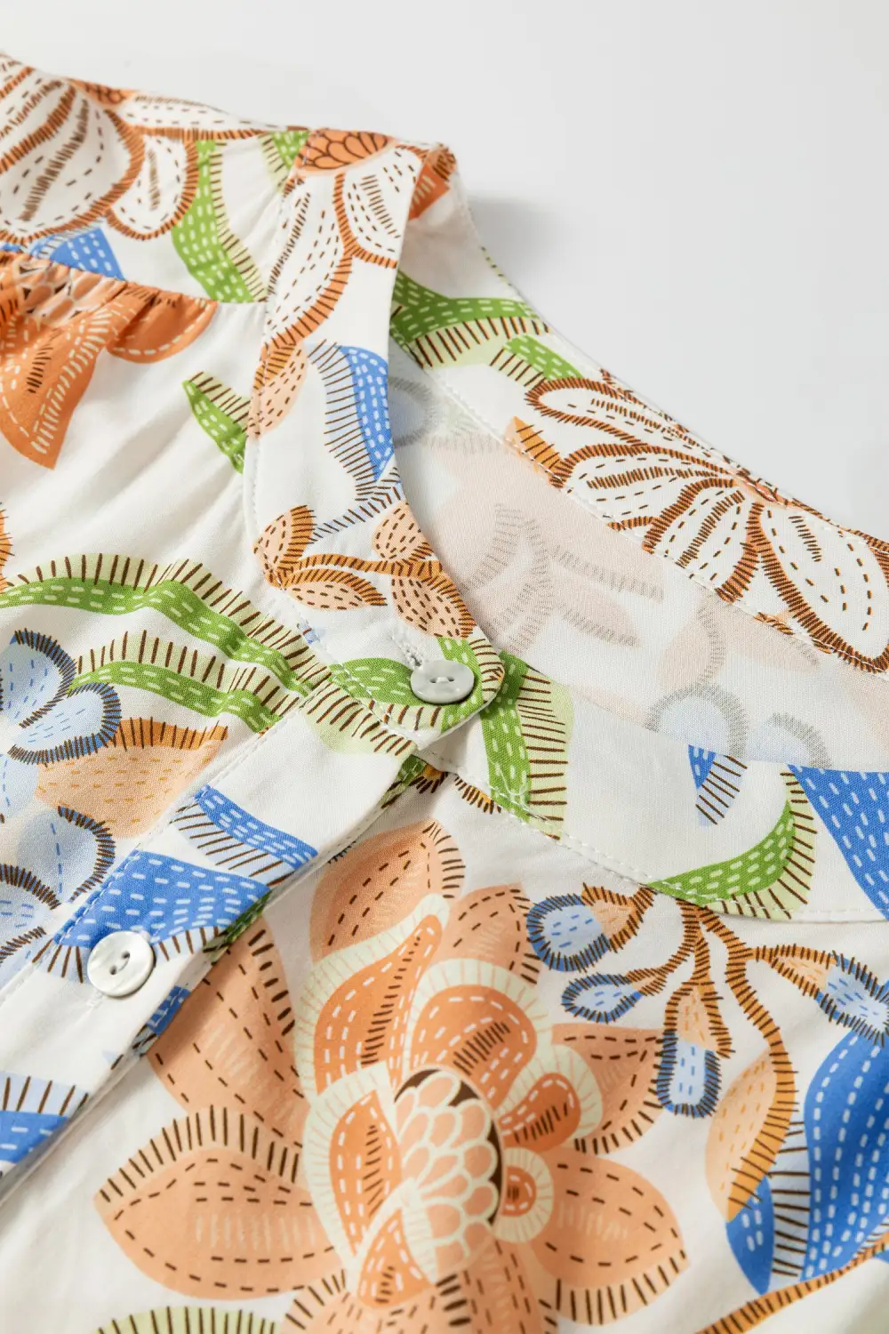 Layered Detail Floral Printed Tiered Dress
