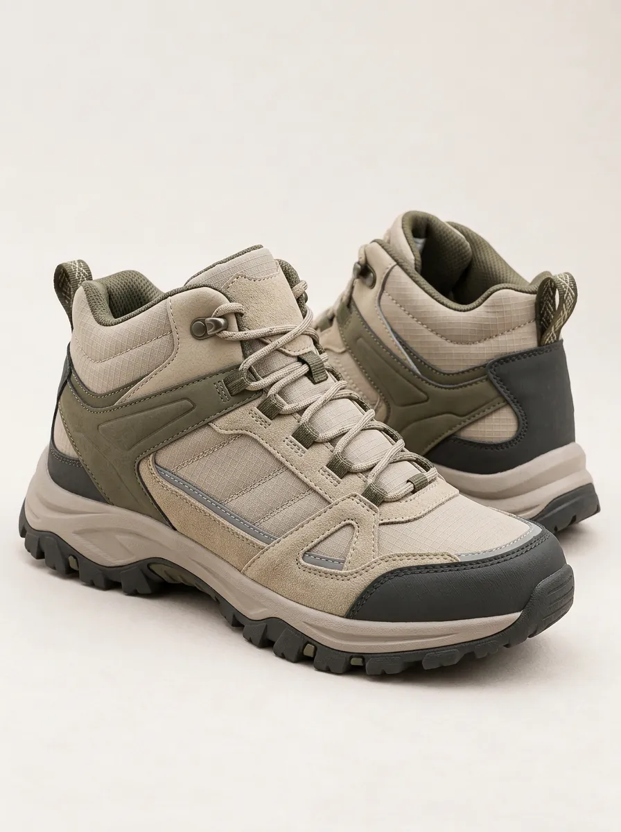 Women's Outdoor Suede Graphic Detail Hiking Boots