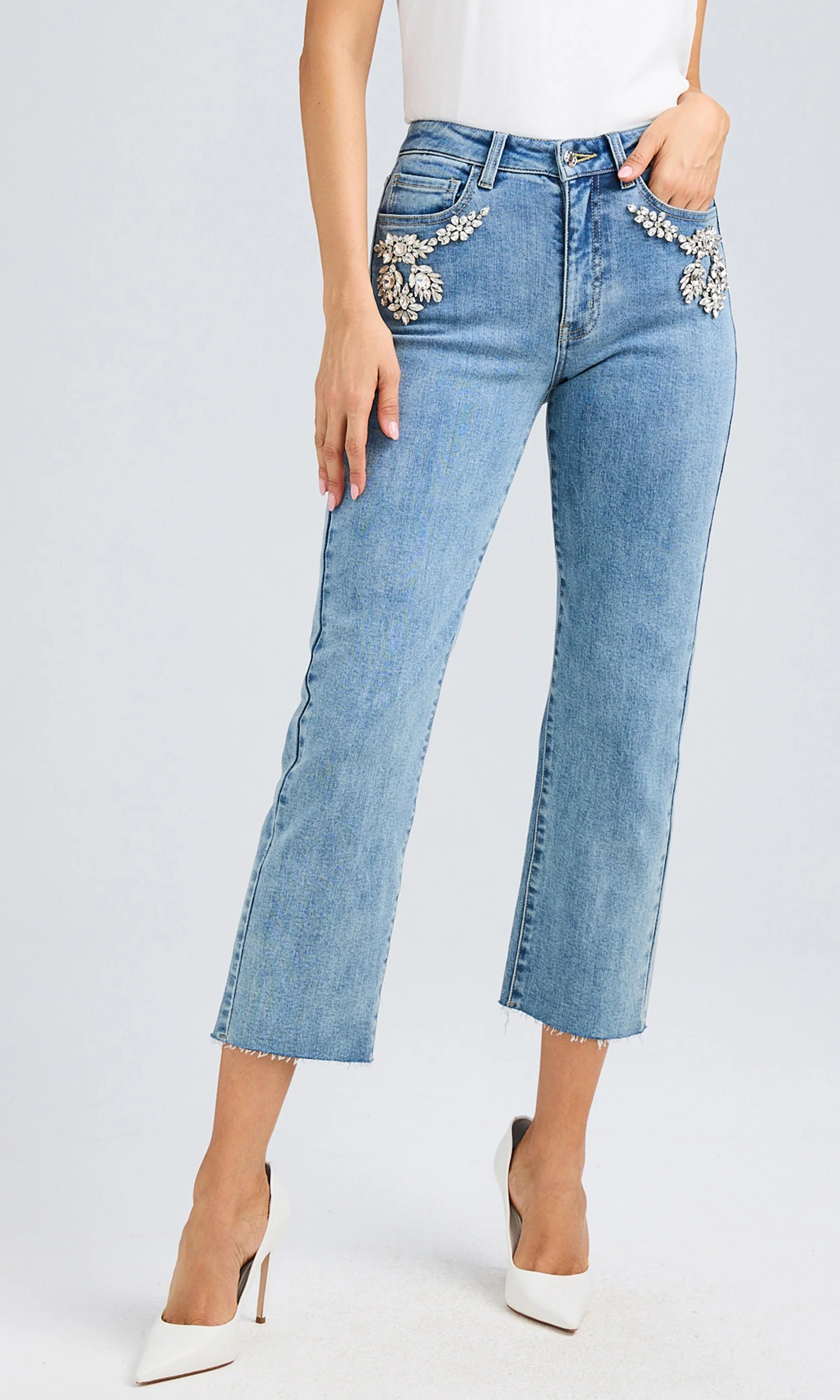 Crystal Cropped Jeans