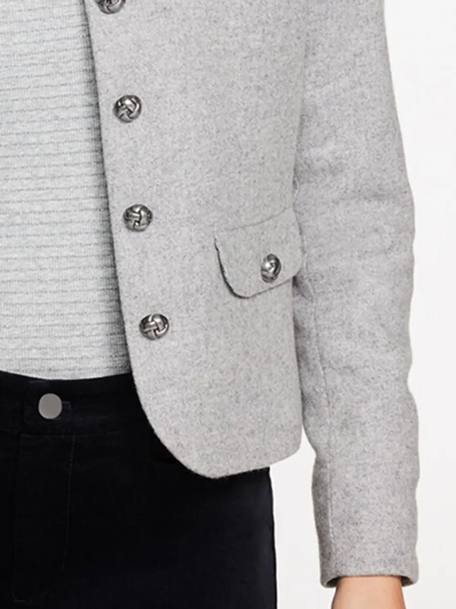 Lady's Elegant Small Flared Wool Jacket