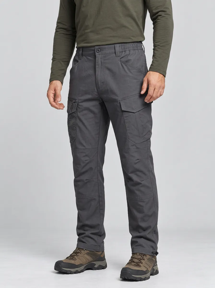Tactical Topographic Pattern Cargo Pants