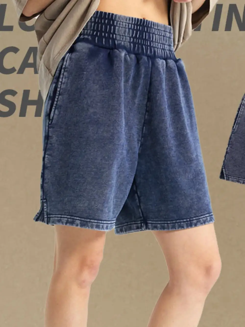 Weekend Cotton Blend Easy Waist Casual Shorts