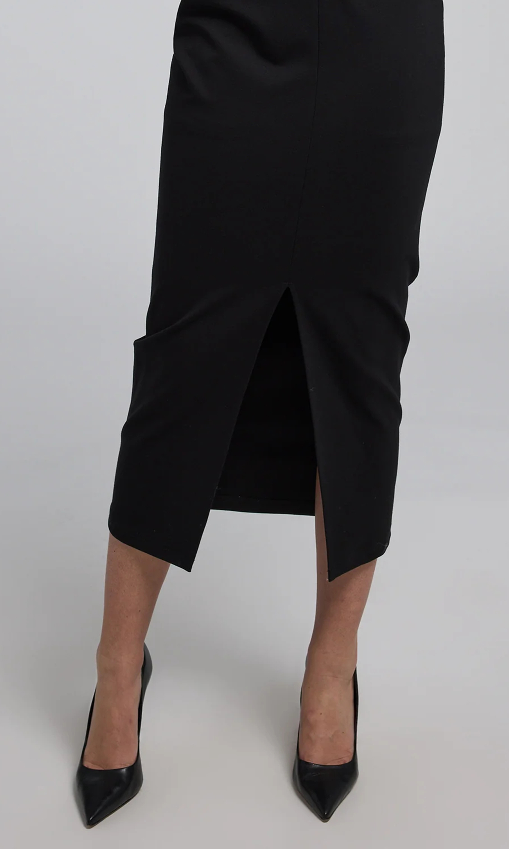 Black Sling Midi Dress