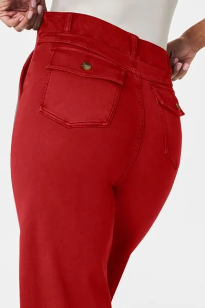 High Waist Pocket Denim Jeans