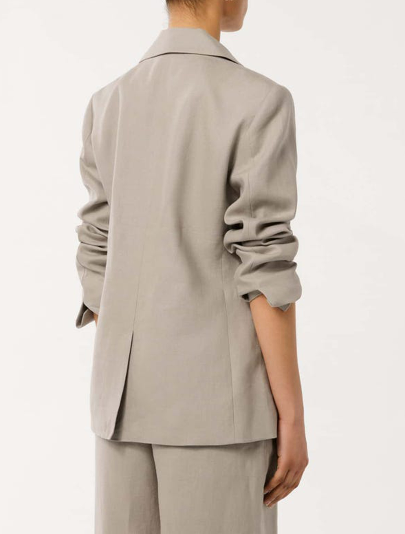 Petite Two Button Linen Blazer