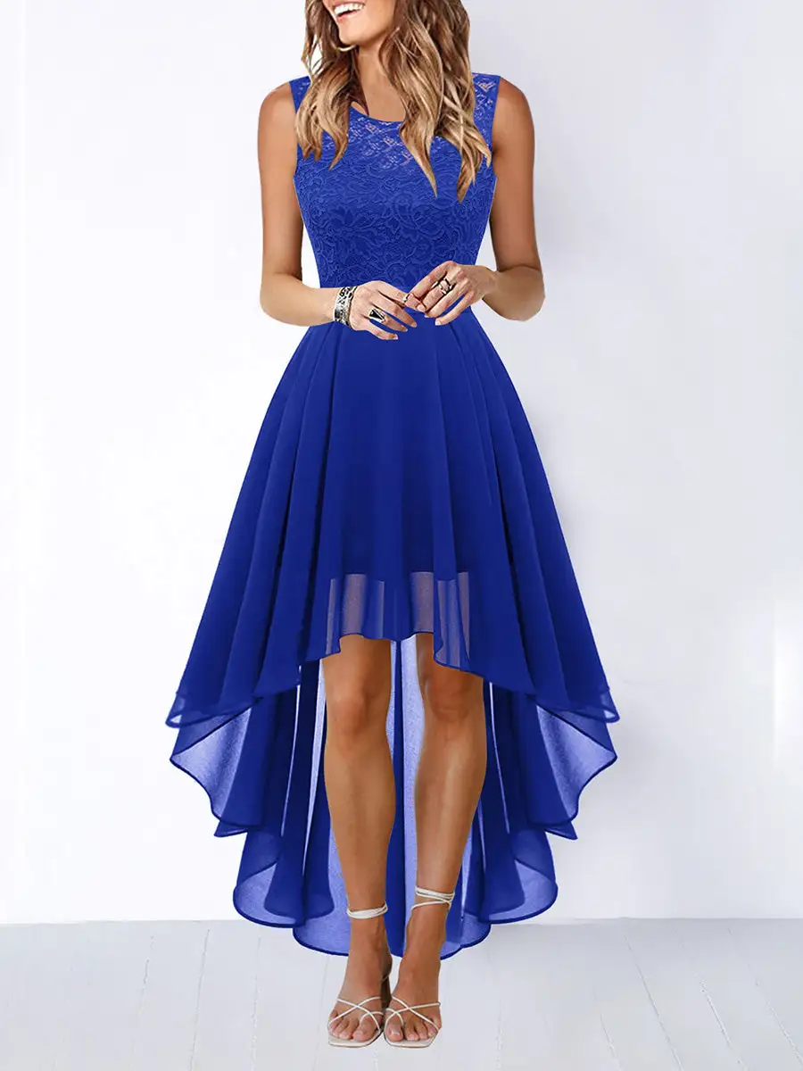 High Pleated Neck Maxi Dress