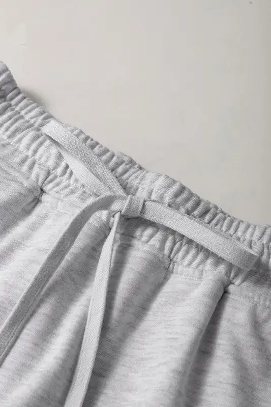Drawstring Wrap Front Skort