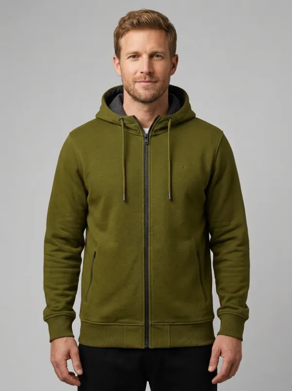 Training Zip-Up Hooded Active Look Men's Sport Jacket