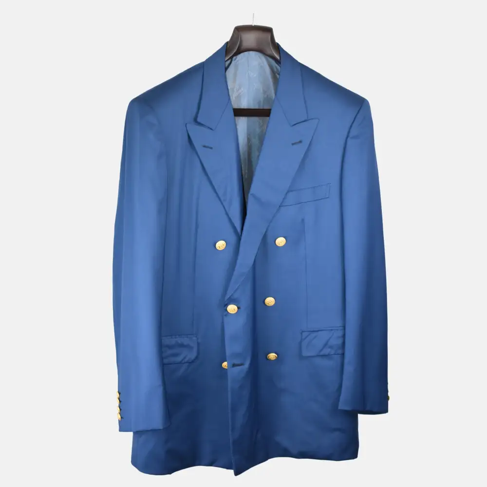 Modern Double Breasted Wool Blazer Jacket