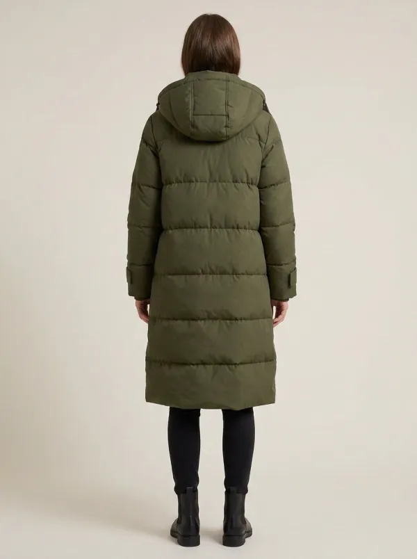 Transitional Padded Long Hooded Coat
