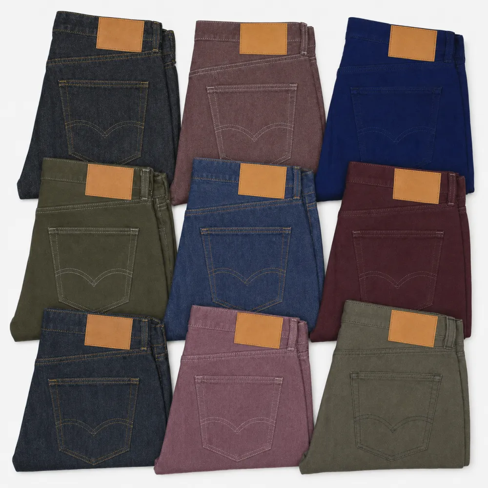 Men's Loose Fit Washed Duck Utility Jeans 10-PACKwith 7 Pockets