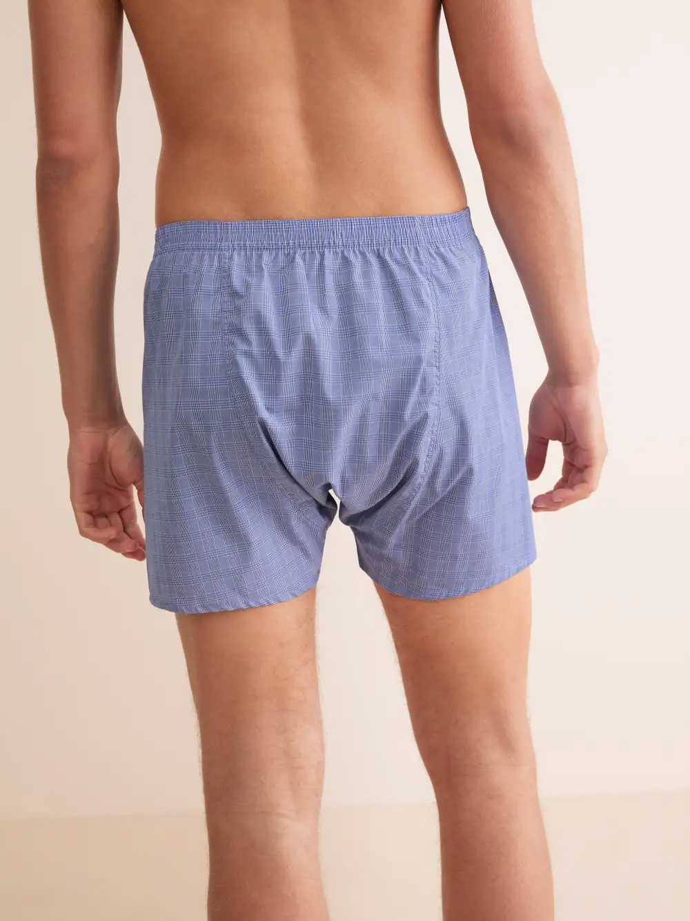 Classic Fit Cotton Grid Check Boxers