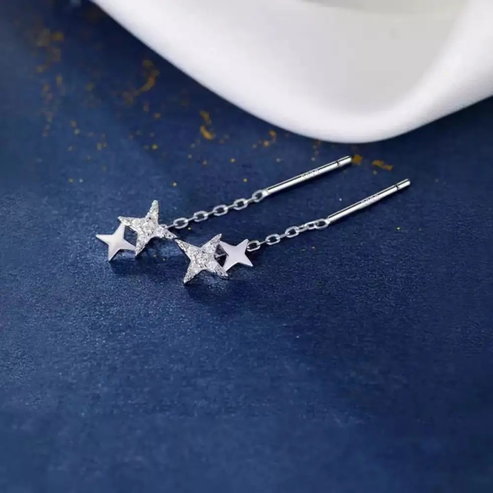 Sterling Silver Star Earrings