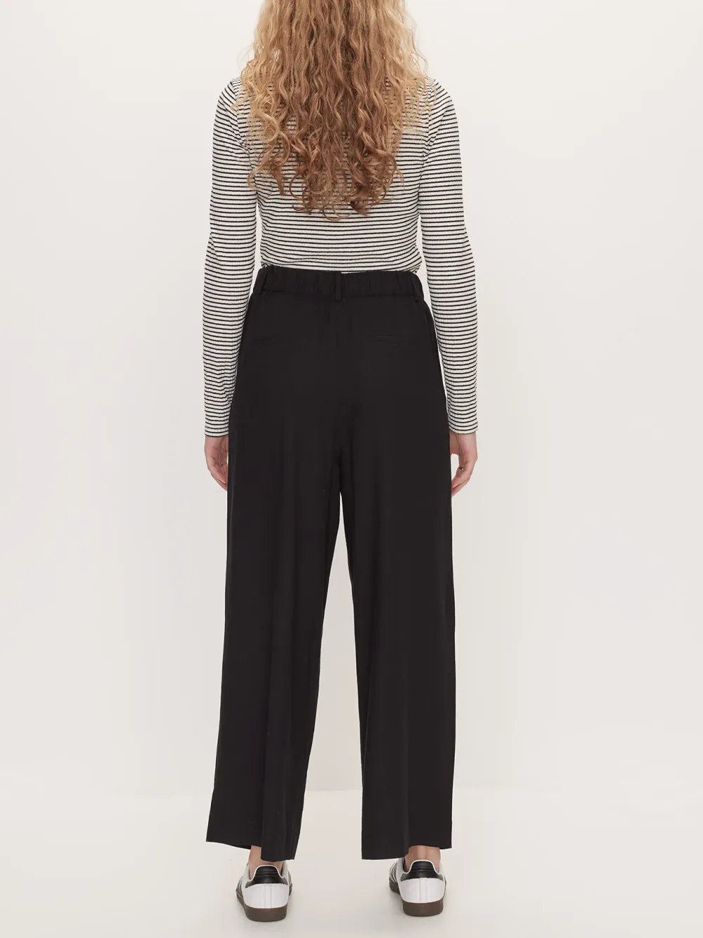 Casual Style Wide Leg Trousers