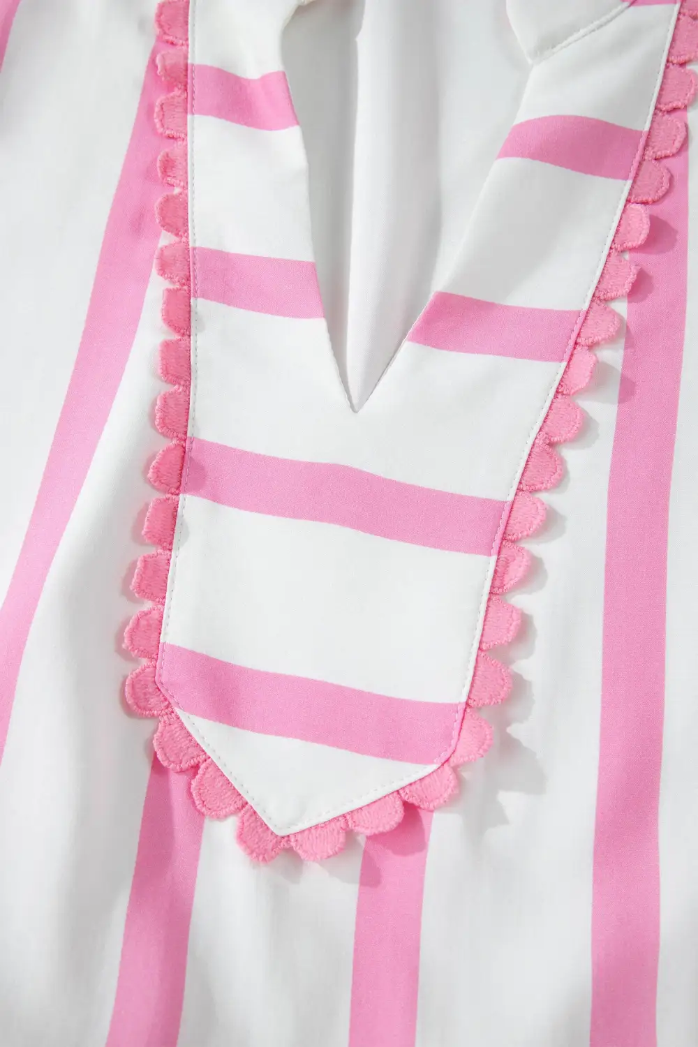 Clean Line Striped V Neck Tiered Maxi Dress
