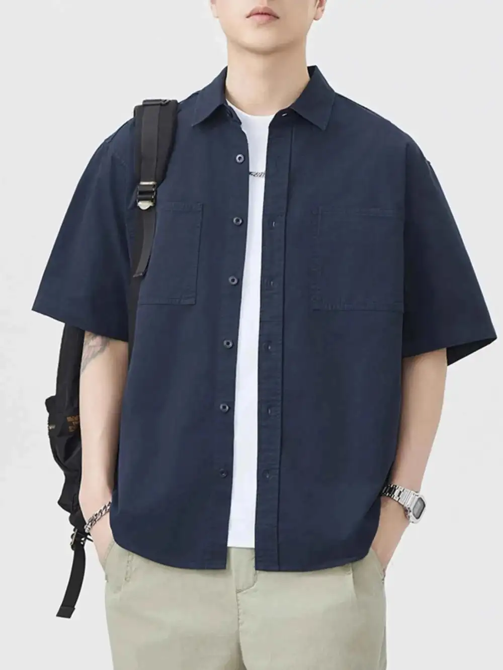 Button Up Half Sleeve Shirt