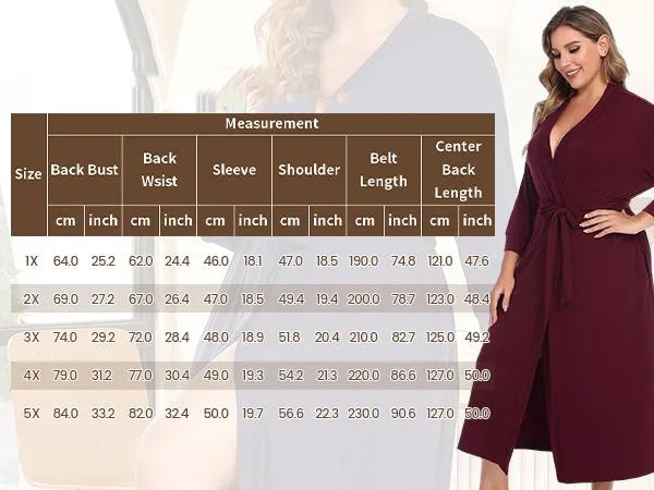 Women's Plus Size Kimono Robe