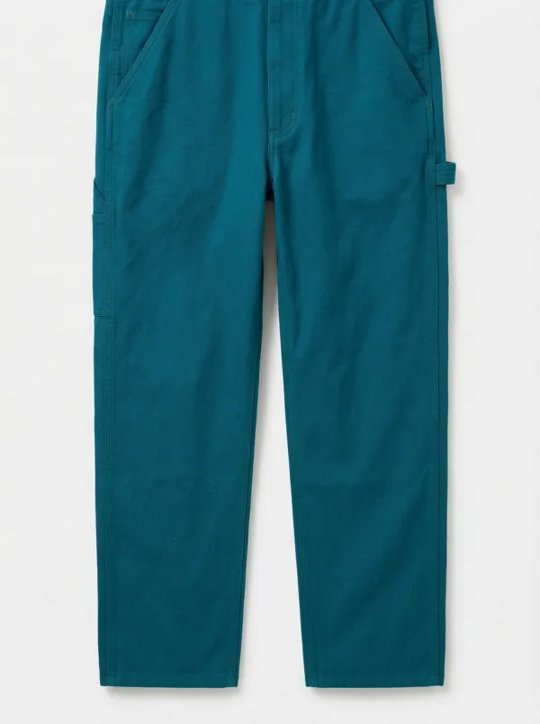 Men's Olive Green Adjustable-Strap Utility Bib Overalls