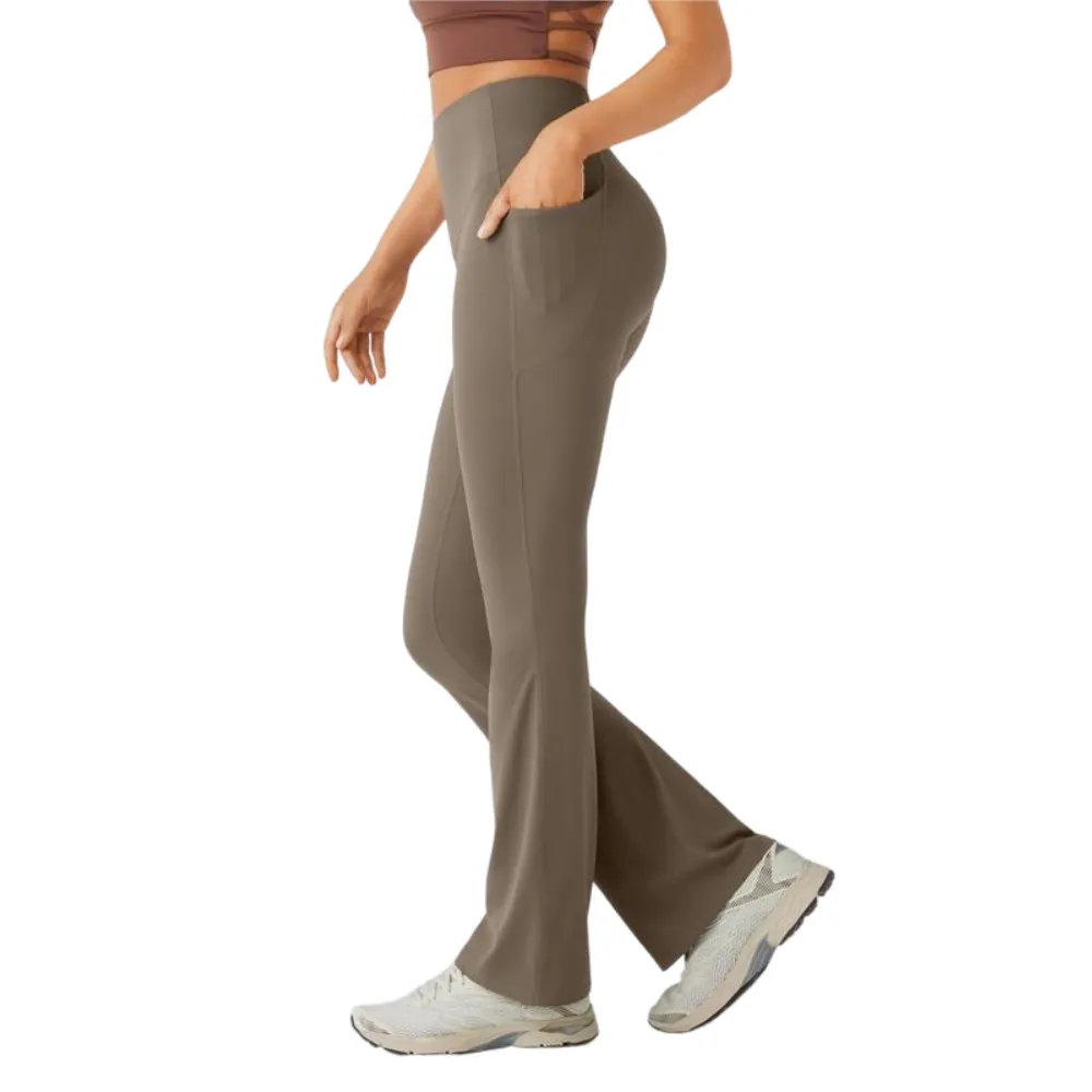 UltraSculpt High Waisted Tummy Control Pocket Shaping Yoga Bootcut Leggings