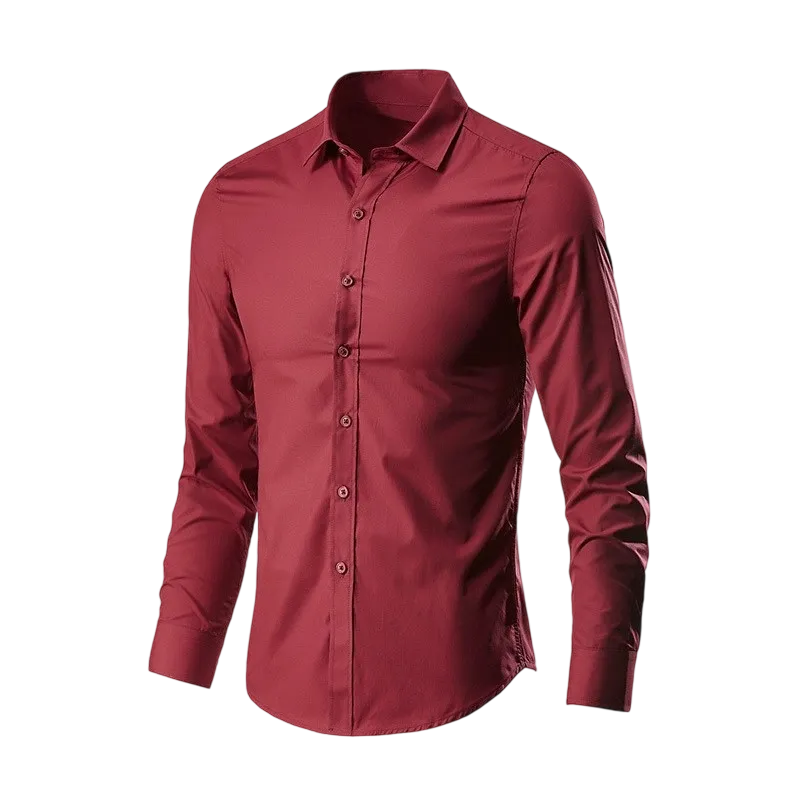 Men'S White Shirt Long Sleeves Free Ironing Business Formal Slim Fit Korean Style Professional Work Men'S White Casual Suit Shirt