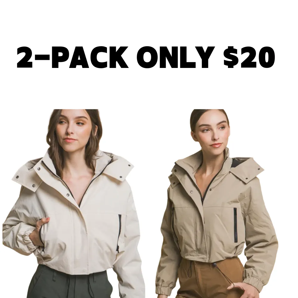 Women's Beige Cropped Utility Jacket  - Stylish & Functional for All Seasons