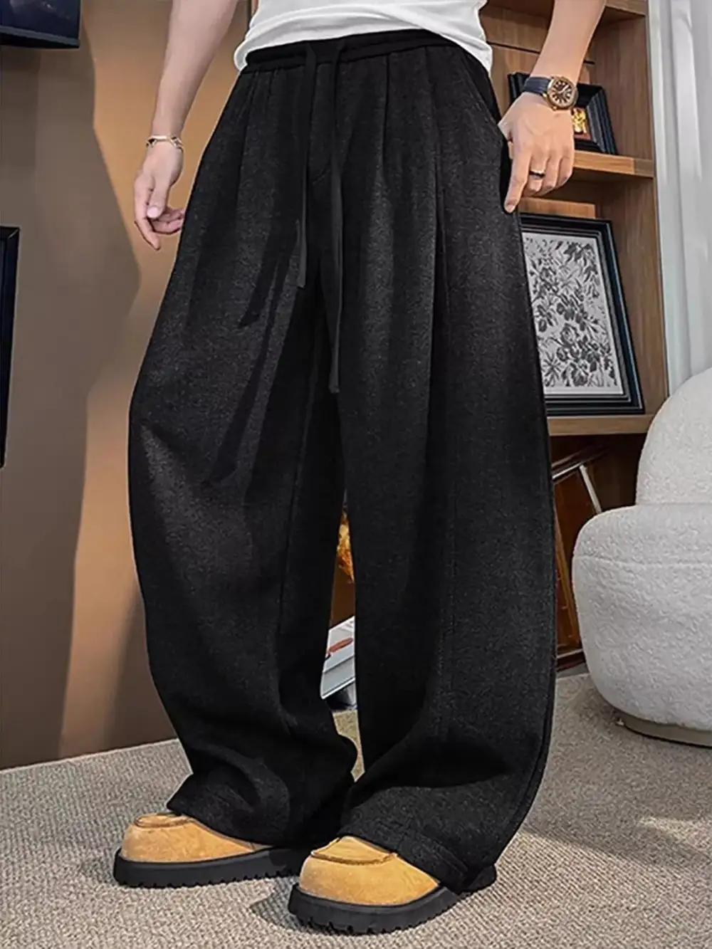 Men's Plus Size Loose Fit Casual Sweatpants with
