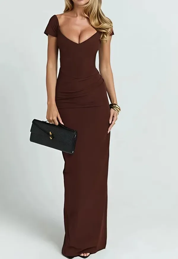 Bodycon Short Sleeve Maxi Dress