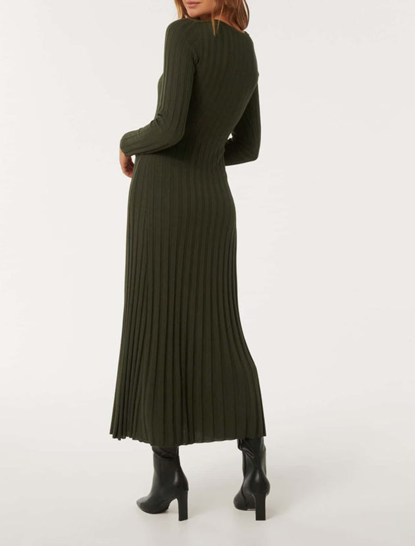 Crew-Neck Knit Dress