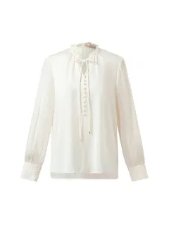 Mulberry Silk Ruffle Women Blouse