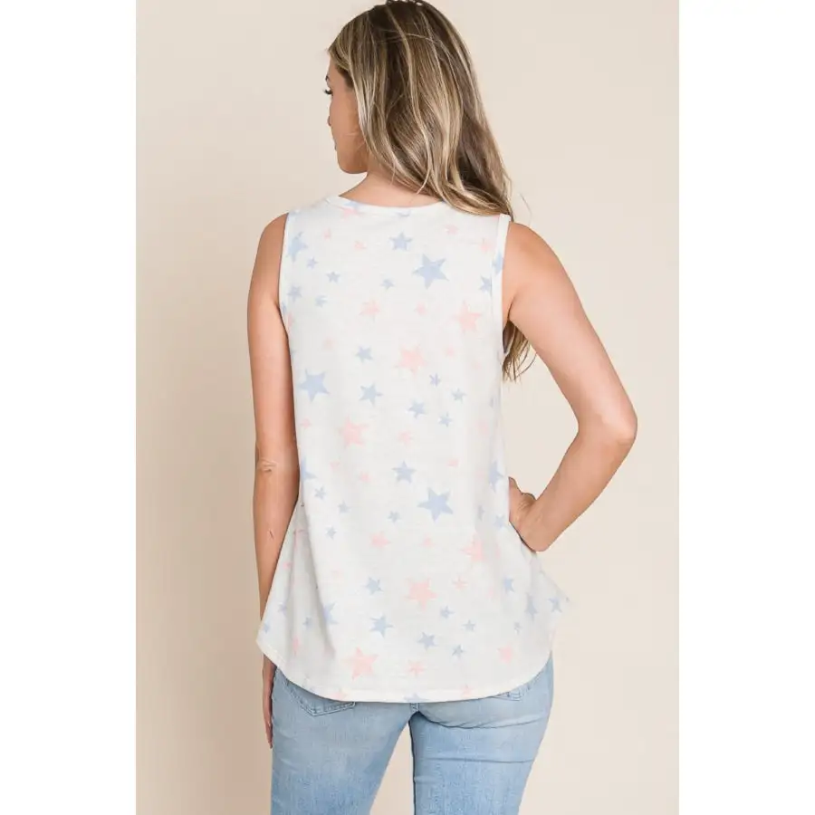 Star Round Neck Tank